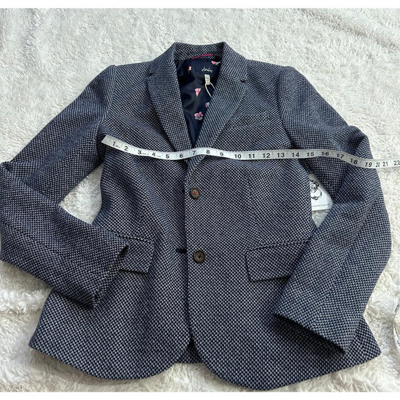 NWT Joules Juliane Blazer Womens French Navy Blue Cotton Size 2 Business/Preppy - Picture 3 of 10